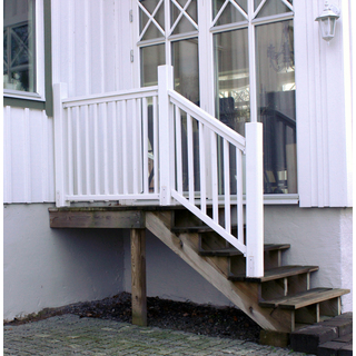 STOLPE 95X95MM VITMÅLAD